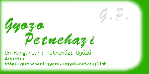 gyozo petnehazi business card
